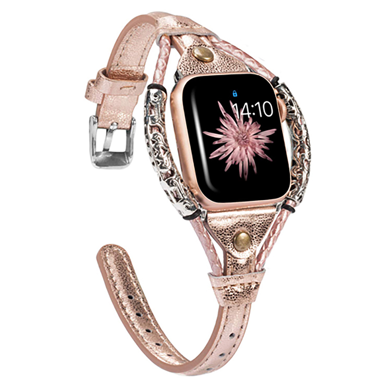 Smartwatch Luxury Watches For Women - Genuine Leather Strap for Apple Watch