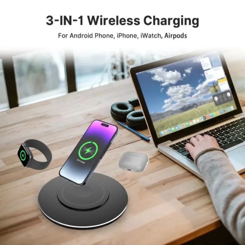 Smartwatch Phone Watches - Compact 15W 3 In 1 Wireless