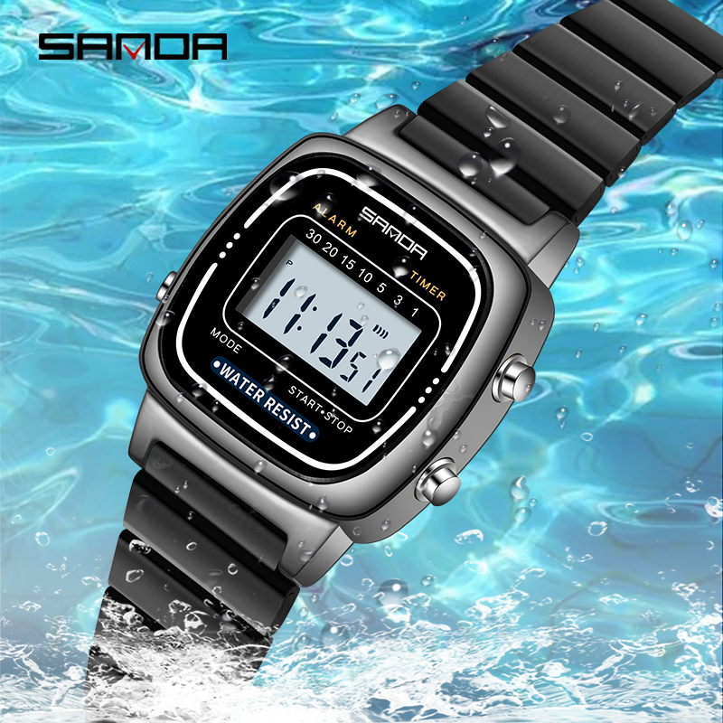 SANDA 6053 Electronic Watch Fa - Chronograph Sport Watch 评论和价格