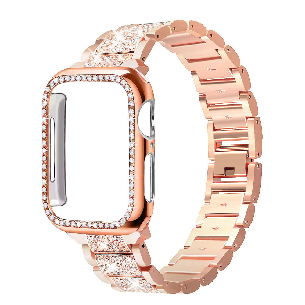 Case+Bling strap for Apple Wat - Smartwatch Luxury Watches For Women 评论和价格