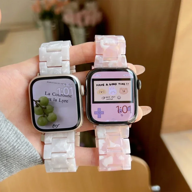 Luxury Resin strap for Apple W - Smartwatch Luxury Watches For Women 评论和价格