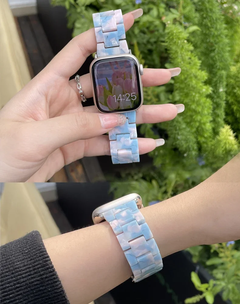 Luxury Resin strap for Apple W - Smartwatch Luxury Watches For Women 评论和价格