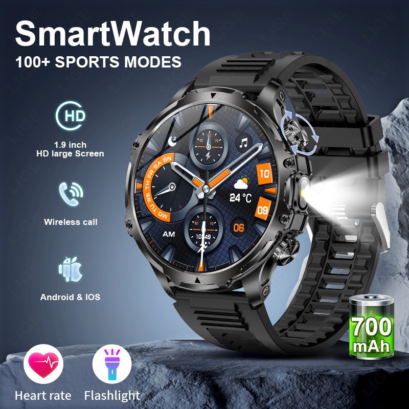 LIGE Smartwatch Military Men 1 - Smartwatch Timex Watches For Men 评论和价格