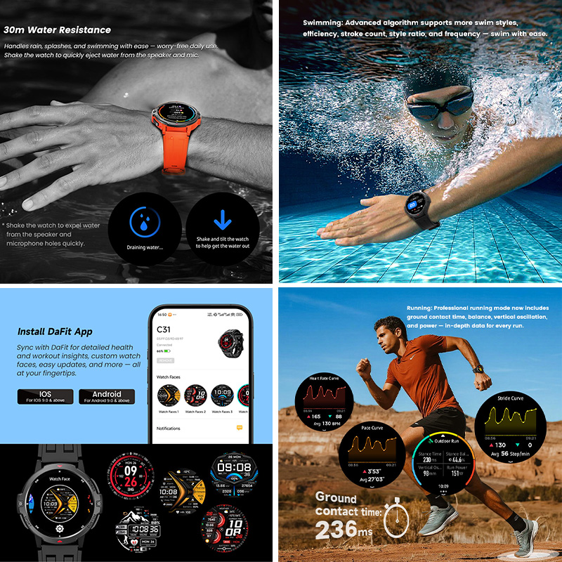 NEW 1.46 Inches Military GPS S - Smartwatch Timex Watches For Men 评论和价格
