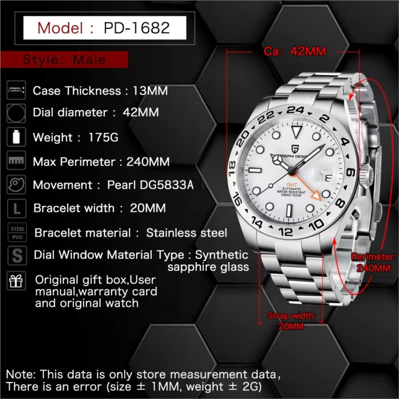 PAGANI DESIGN 2026 New V2 GMT  - Rolex Watch Submariner 评论和价格