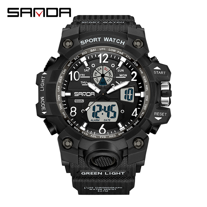 Fashion Sanda Brand Youth Mili - Chronograph Sport Watch 评论和价格