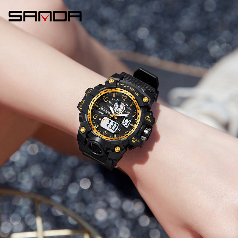Fashion Sanda Brand Youth Mili - Chronograph Sport Watch 评论和价格