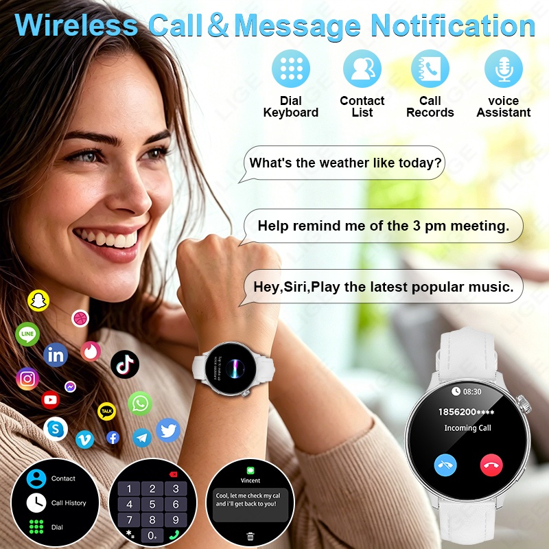 LIGE Luxury Women’s Smart Watc - Smartwatch Luxury Watches For Women 评论和价格