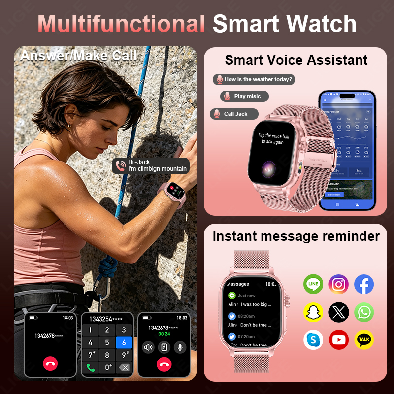 2026 New 1400mAh Large Battery - Smartwatch Health Watches For Women 评论和价格