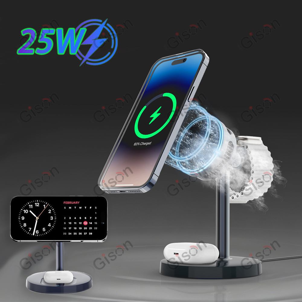 Magnetic 3 in 1 Wireless Charg - Smartwatch Phone Watches 评论和价格