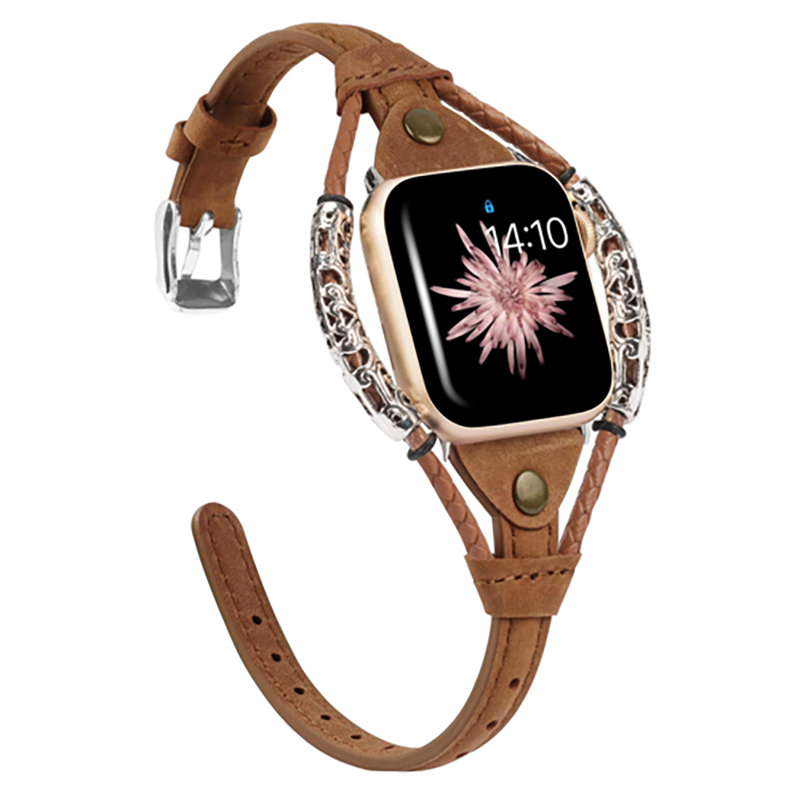 Genuine Leather Strap for Appl - Smartwatch Luxury Watches For Women 评论和价格