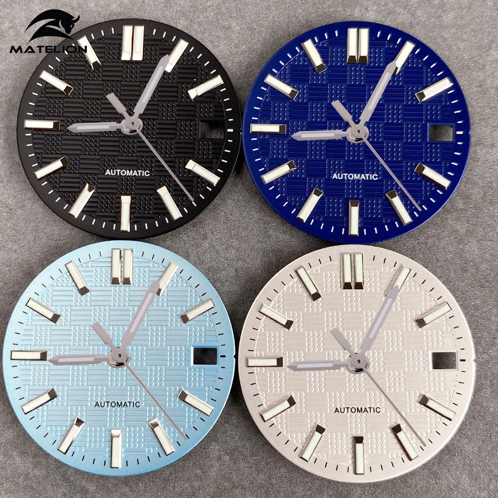 Black White Sky Blue Mod Watch - Luminous Dial Face 评论和价格